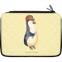 Mr. & Mrs. Panda Mäppchen Wenn Papa es nicht reparieren kann, sind wir am Arsch - Gelb Pastell - Geschenk, Schreibmappe, Vatertag, Pinguin, Dad Bester Vater, Federmappe
