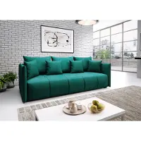 FURMEB Patryk Hojka FURMEB 24 Etna Sofa 210x105 mit Schlaffunktion - Farbauswahl - modernes Sofa - Schlafsofa aus hydrophobem MONOLITH Stoff - extra kleine Kissen