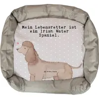 Mr. & Mrs. Panda Hundesofa Irish Water Spaniel Lebensretter - Grau Pastell - Geschenk, Vatertag, Jagdhund, Geburtstag, Ostern, Valentinstag, Muttertag, Hund