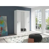 FURMEB Patryk Hojka FurMeb24 Schiebetrenschrank MULTI 2 -170x200cm Kleiderschrank mit Spiegel, 2-trig Schiebeschrank - (WEI)