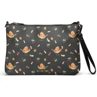 Mr. & Mrs. Panda Damentasche Rotkehlchen Federn - Grau - Geschenk, Vogel, Handtasche, fliegen, Motivation Sprüche, Tasche, Damen Umhängetasche, Lustige, Spruch