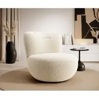 FURMEB Patryk Hojka FURMEB24 DREHSESSEL OVO 81 x 85 cm WEISS