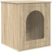 vidaXL Katzenhaus Sonoma 53 x 52 x 62 cm Holzwerkstoff
