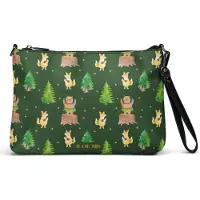 Mr. & Mrs. Panda Damentasche Waldtiere Aloha - Grün - Geschenk, Schultergurt-Tasche, Damen Umhängetasche, Tanzen, Handtasche, Wald, Musik, Igel, Tiere, Bär