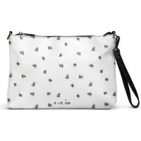 Mr. & Mrs. Panda Damenhandtasche Hummel flauschig - Weiß - Geschenk, Tasche, Natur, Handtasche, Umhängetasche Damen, Blume, Damentasche, Biene, Clutch, Lustige Sprüche