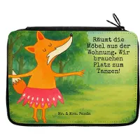 Mr. & Mrs. Panda Federmappe Fuchs Ballerina Design - Weiß - Geschenk, Mäppchen, Party, Geburtstag, Etui, Federtasche, Federmäppchen, Yeah, Bleistiftetui, Tanzen