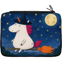 Mr. & Mrs. Panda Federmäppchen Einhorn Hexe Design - Weiß - Geschenk, Frau, Etui, Schlamper, Unicorn, Freundin, Federmappe, Bleistiftetui, Einhörner, Mäppchen, Teufel