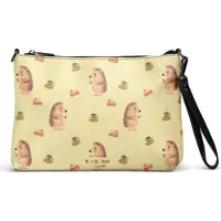 Mr. & Mrs. Panda Damentasche Igel Kuchenstück - Gelb - Geschenk, Kuchen Backen, Einladung Party, Crossbody Bag, Umhängetasche, Damen, Geburtstagskuchen, Lustige Sprüche