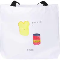 Mr. & Mrs. Panda Stoffbeutel Toast Marmelade - Weiß - Geschenk, Laptoptasche, Tragetasche, Süß, Schultasche, Brot, Pandatasche, Tote Bag, Tasche, Dreamteam, Toastbrot