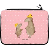 Mr. & Mrs. Panda Federmäppchen Bären mit Hut - Rot Pastell - Geschenk, Papa, Family, Vatertag, Schulmäppchen, Muttertag, Lieblingsmensch, Mäppchen, Etui, Bleistiftetui