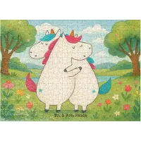 Mr. & Mrs. Panda Puzzle Einhörner Umarmen Design 551 Teile - Weiß - Geschenk, Schwestern, 2000, 1000, Einhorn, 300, Liebe, 500, BFF, Unicorn, Legespiel, Geschwister