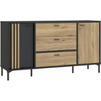 Furniture24 Sideboard Joakimis Jmxk231-M637 Kommode 160X86X42 Cm 3 Schubladen 2 Türen
