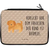 Mr. & Mrs. Panda Federmappe Hund Flauschig - Hundeglück - Geschenk, Hunde, Schlampermäppchen, Hundeliebe, Federtasche, Sprüche, Frauchen, Bleistiftetui, Mäppchen, Etui