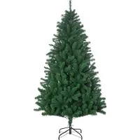 Moonbite Künstlicher Weihnachtsbaum 180 cm, 1000 Zweige mit faltbarem Metallfuß, Sektionsaufbau, viel Platz für Kugeln und Lichterketten, PVC, Grün