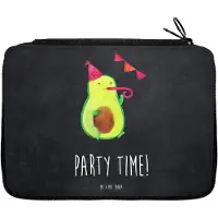 Mr. & Mrs. Panda Etui Avocado Party Zeit - Kreidetafel - Geschenk, Federtasche, Federmäppchen, Genießen, Geburtstag, Stiftemappe, Schulabschluss, Mäppchen, Bleistiftetui