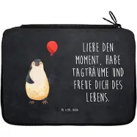 Mr. & Mrs. Panda Federmäppchen Pinguin Luftballon - Kreidetafel - Geschenk, Federmappe, Motivation, Federtasche, Stifteetui, Mäppchen, Bleistiftetui, Liebe, Neustart