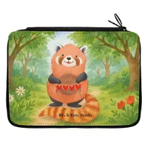 Mr. & Mrs. Panda Federmäppchen Roter Panda Design - Weiß - Geschenk, Lieblingsmensch, Herz, Lustige Sprüche, Federmappe, Rot, Schuletui, Etui, Bleistiftetui, Liebe