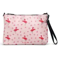 Mr. & Mrs. Panda Damenhandtasche Flamingo Yoga - Rosa - Geschenk, Kleine Umhängetasche, Baum, Damen, Achtsamkeit, Ärger, Handtasche, Schultertasche, Urlaub, Yogi