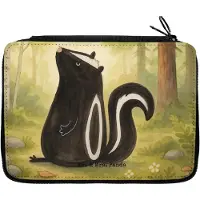 Mr. & Mrs. Panda Schlampermäppchen Stinktier Sitzen Design - Weiß - Geschenk, Skunk, Spruch, Büro, Federmäppchen, Bleistiftetui, Mäppchen, Etui, Raubtier, Wildtier