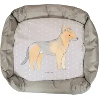 Mr. & Mrs. Panda Hundekorb Schäferhund Lebensretter - Grau Pastell - Geschenk, Muttertag, Hundebett, Vatertag, Hundesofa, Valentinstag, Hund