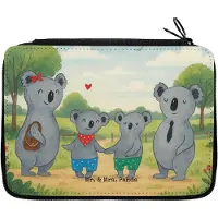 Mr. & Mrs. Panda Schreibmappe Koala Familie zwei Design - Weiß - Geschenk, Etui für Stifte, Federtasche, Stiftemappe, Muttertag, Federmäppchen, Mäppchen, Stiftetasche