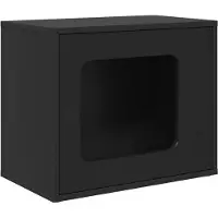 vidaXL Katzenhaus Schwarz 51 x 30 x 42,5 cm Holzwerkstoff