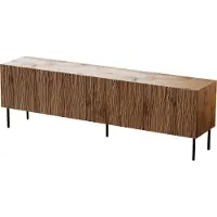 Furniture24 Fernsehschrank JUNGLE 190 cm Kommode Lowboard Schrank Schwarz
