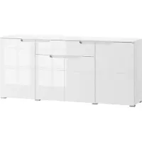 Furniture24 Kommode Selene 36 Sideboard 180 cm breit Wohnzimmerschrank 3 Türen 1 Schublade