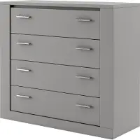 Furniture24 Kommode IDEA ID-10 Schlafzimmer Schubladenkommode Schubladenschrank 4 Schubladen Grau matt
