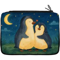 Mr. & Mrs. Panda Schreibmappe Pinguine Einschlafen Design - Weiß - Geschenk, Freundin, Federtasche, Bleistiftetui, Etui für Stifte, Mitbringsel, Hochzeitstag, Frauen