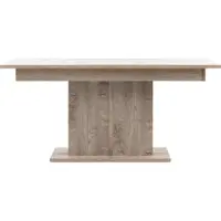 Furniture24 Tisch Irma ST02 Saülentisch Esstisch Ausziehbar 160-200 cm Eiche