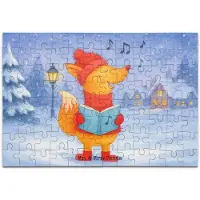 Mr. & Mrs. Panda Puzzle Fuchs Sänger Design 96 Teile - Weiß - Geschenk, 2000, Weihnachten, Singen, Puzzlespiel, 1000, Füchse, Weihnachtslieder, 1500, 500, Winter