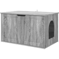vidaXL Katzenhaus Sonoma-Grau 85 x 55 x 50,5 cm Holzwerkstoff