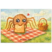 Mr. & Mrs. Panda Puzzle Spinne Agathe Sandwich Design 24 Teile - Weiß - Geschenk, 500, Puzzlespiel, Glück, Verfressen, Hunger, Lebensfreude, 1000, Alles Wird gut, Mut