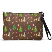 Mr. & Mrs. Panda Damenhandtasche Pinguin Lagerfeuer - Braun - Geschenk, Handtasche, Umhängetasche, Feuer, Damen, Leben, glücklich, Job, Maus