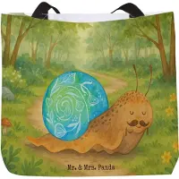 Mr. & Mrs. Panda Tote Bag Schnecke Sir Design - Weiß - Geschenk, Weisheit, Laptoptasche, Tragetasche, Schultasche, Reisetasche, Lebenseinstellung, Tasche, Schnecken