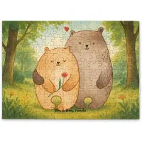 Mr. & Mrs. Panda Puzzle Bären Liebe Design 192 Teile - Weiß - Geschenk, Verheiratet, 500, 2000, 300, Geduldspiel, Bär, Kuscheln, Freundin, 1000, Jahrestag, Umarmen, Blume