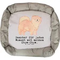 Mr. & Mrs. Panda Hundeliege Chow-Chow Moment - Grau Pastell - Geschenk, Ostern, Asiatischer Spitz, Valentinstag, Nikolaus, Hund, Dankeschön, Vatertag