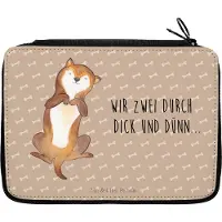 Mr. & Mrs. Panda Etui Hund Streicheln - Hundeglück - Geschenk, Bleistiftetui, Sprüche, Bauch, Federmäppchen, Schlampermäppchen, Federmappe, Hunde, Mäppchen, Kraulen, Süß