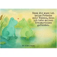 Mr. & Mrs. Panda Puzzle Frosch Liebe Design 1500 Teile - Weiß - Geschenk, Geduldspiel, Freundin, Puzzlespiel, 2000, Verliebt, Hochzeit, 1000, Hochzeitstag