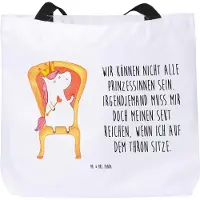 Mr. & Mrs. Panda Strandtasche Einhorn Prinzessin - Weiß - Geschenk, Schultasche, Geburtstagsgeschenk, Monat, Geburtstag, Tasche, Laptoptasche, Reisetasche, Unicorn