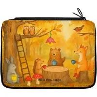 Mr. & Mrs. Panda Mäppchen Waldtiere Picknick Design - Weiß - Geschenk, reiseetui, Federmäppchen, Schlampermäppchen, Lustige Sprüche, Fuchs, Eichhörnchen, Maus, Igel, Etui