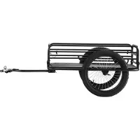 Zerbaco Fahrradanhänger, 125 kg Tragkraft, Transportanhänger, faltbar und verstaubar, Schnellverschluss mit Universalkupplung, 50,8 cm Räder, passend für die meisten Fahrradräder, Rahmen Kohlenstoffstahl