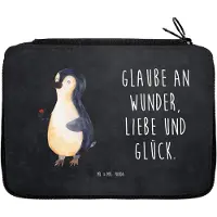 Mr. & Mrs. Panda Federmäppchen Pinguin Marienkäfer - Kreidetafel - Geschenk, Schlampermäppchen, Glück, Wunder, Etui, Liebe, Lebensfreude, Aufmerksam, Schulmäppchen
