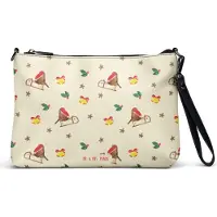 Mr. & Mrs. Panda Damentasche Rotkehlchen Schlitten - Gelb - Geschenk, Tasche, Handtasche, Umhängetasche Damen, Weihnachten, Kleine, Nikolaus, Vogel