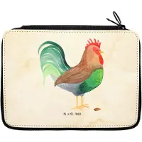 Mr. & Mrs. Panda Bleistiftetui Hahn Korn - Vintage - Geschenk, Henne, Eier, Etui, Federtasche, Schlampermäppchen, Bauernhof, Federmäppchen, Natur, Mäppchen