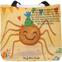 Mr. & Mrs. Panda Schultasche Spinne Agathe Party Design - Weiß - Geschenk, Strandtasche, Motivation, Tasche, Reisetasche, Wunder, Glück, Selbstliebe, Laptoptasche