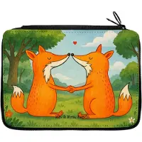 Mr. & Mrs. Panda Mäppchen Füchse Liebe Design - Weiß - Geschenk, Etui, Fox, Stifte, Verlobte, Fuchs, Federtasche, Ehe, Schulmäppchen, Partner, Bleistiftetui