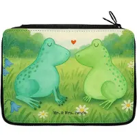 Mr. & Mrs. Panda Stifteetui Frosch Liebe Design - Weiß - Geschenk, Froschkönig, Bleistiftetui, Federmappe, Kuss, Federmäppchen, Freundin, Mäppchen, Paar, Etui