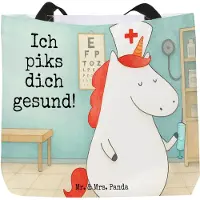 Mr. & Mrs. Panda Reisetasche Einhorn Krankenschwester Design - Weiß - Geschenk, Tasche, Krankenhaus, Krankenpflegerin, Unicorn, Ärztin, Schultasche, Strandtasche